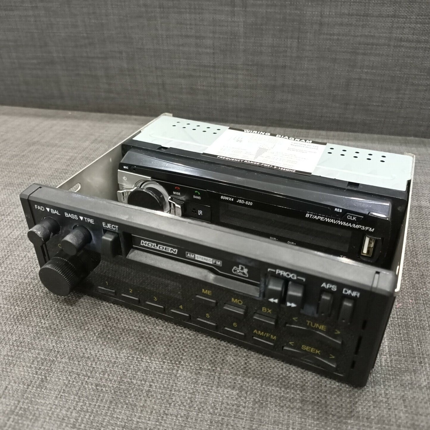 HOLDEN VL CALAIS & WALKINSHAW REPRO RADIO FACE - BRACKETS