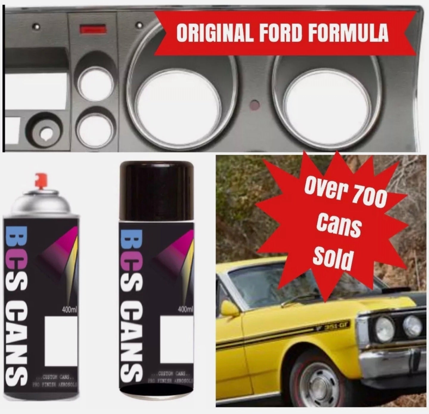 Ford Falcon XW XY XA XB GT Dark Argent Silver Aerosol