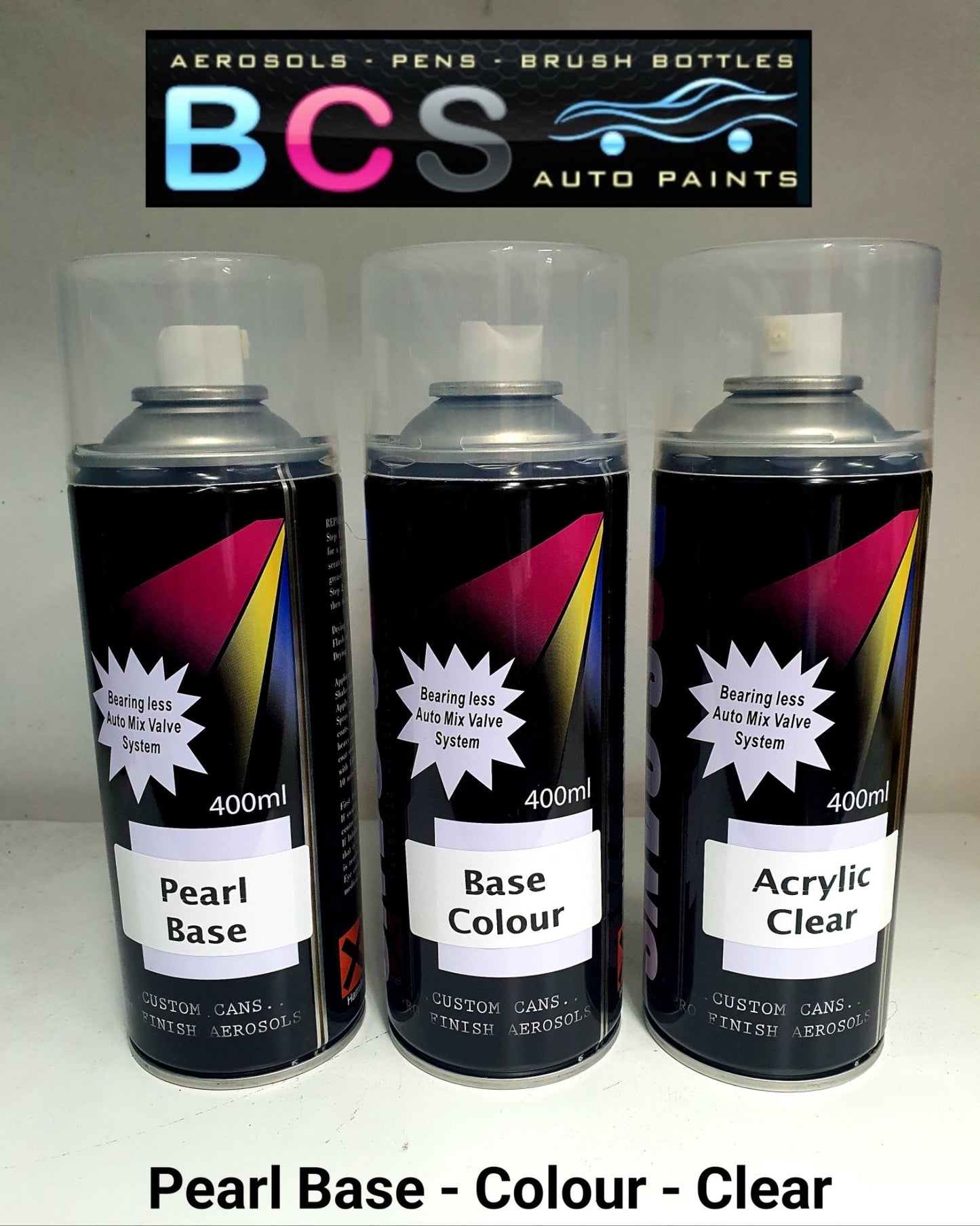 Pearl 400ml Auto Aerosol Paint Kit