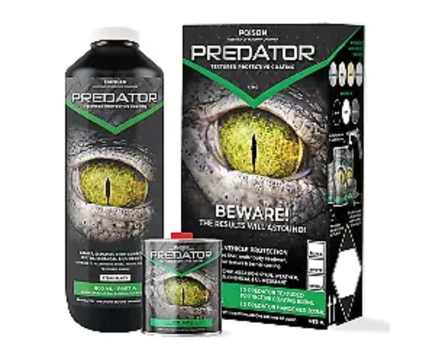 Predator 1 Litre Kit - BLACK TUB LINER KIT COATING KIT 1L Kit