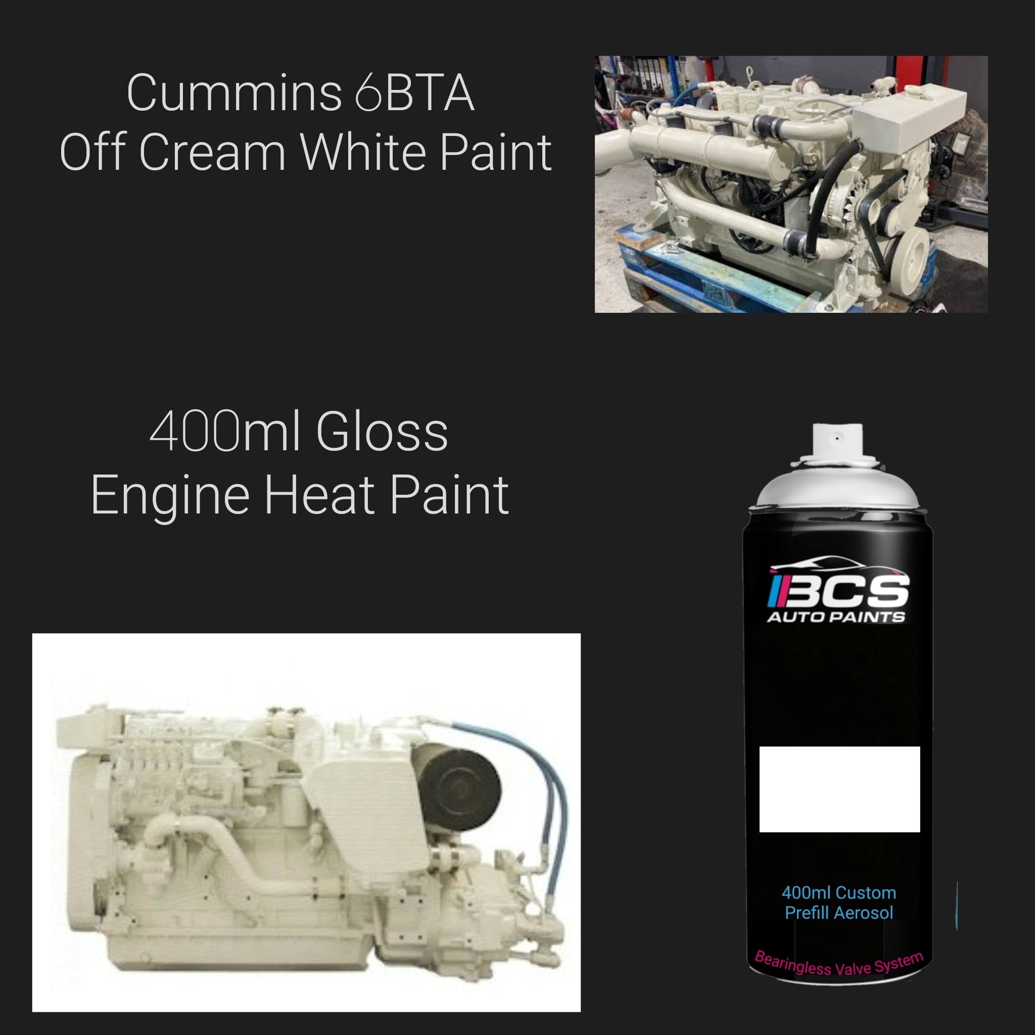 Cummins Diesel Engine Beige - 400ml Aerosol – Touch up car paints