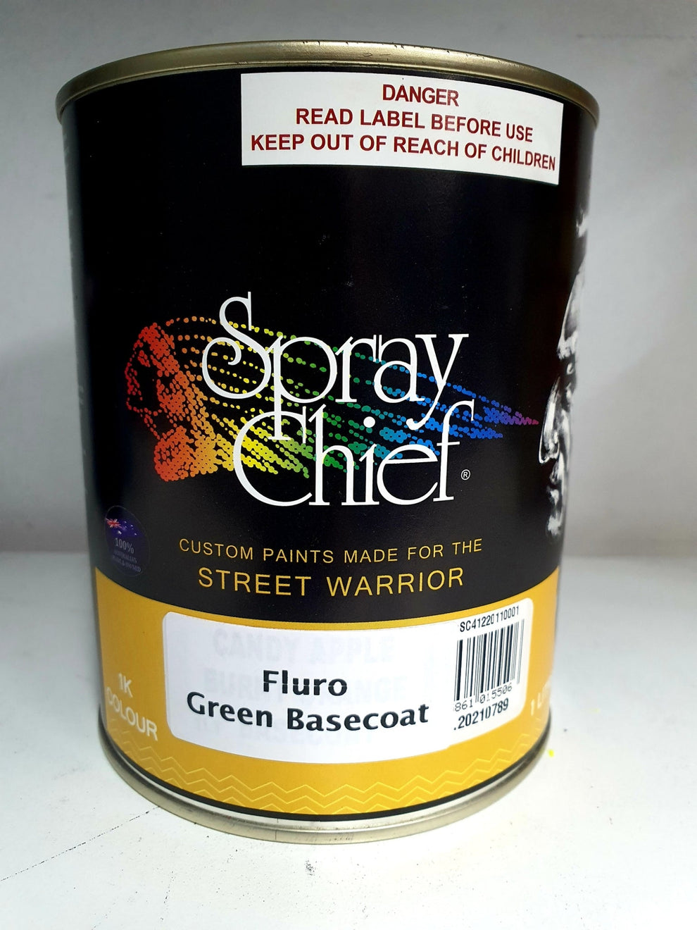 1L Spray Chief Fluro Green Base Paint – Touch up car paints