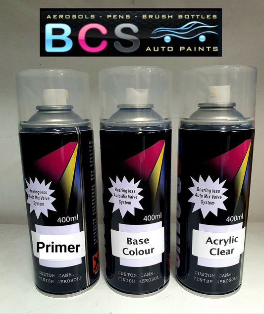 Primer , Base & Clear 400ml Aerosol Paint Kit