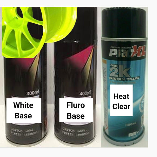 2K Fluro Yellow Heat Aerosol Paint Kit